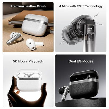 boAt Airdopes 111 v2 Premium Leather Finish 4 Mics Enx 50 HRS Battery