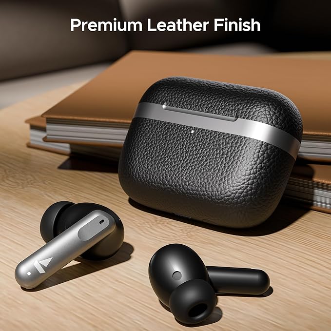 boAt Airdopes 111 v2 Premium Leather Finish 4 Mics Enx 50 HRS Battery