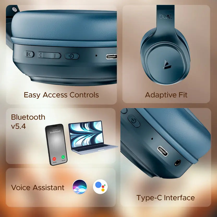 boAt Rockerz 430 Wireless Headphone With ENxTM Tech 40 HRS Playback