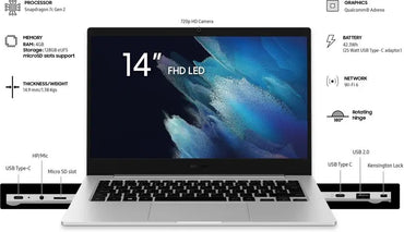 Samsung Galaxy Book GO (Qualcomm 7C Kryo468/4GB / 128GB) 340XLA-KA1