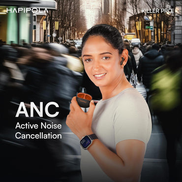 Hapi Pola Killer Pro Earbuds Active Noise Cancellation, 40+ Hours Playtime