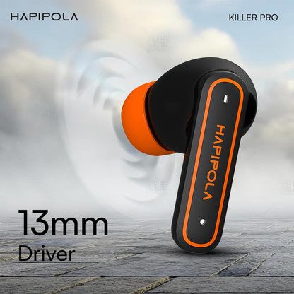 Hapi Pola Killer Pro Earbuds Active Noise Cancellation, 40+ Hours Playtime