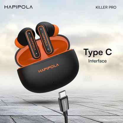 Hapi Pola Killer Pro Earbuds Active Noise Cancellation, 40+ Hours Playtime