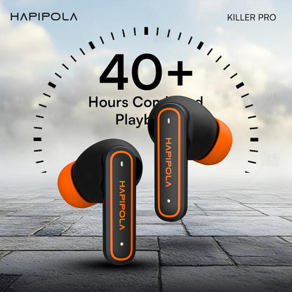 Hapi Pola Killer Pro Earbuds Active Noise Cancellation, 40+ Hours Playtime