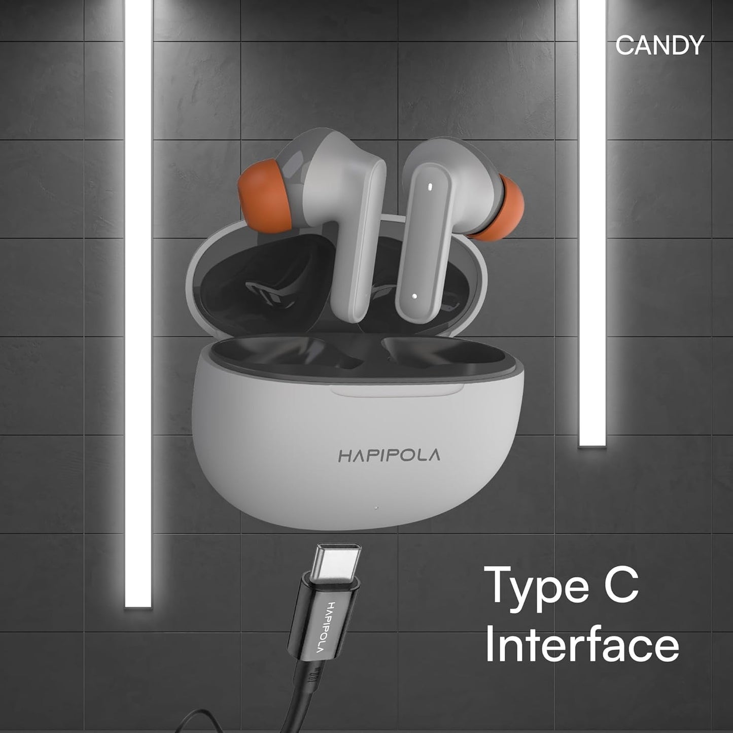 Hapi Pola TWS Candy Immersive Audio Ai-ENC Bluetooth v5.2 13mm Driver