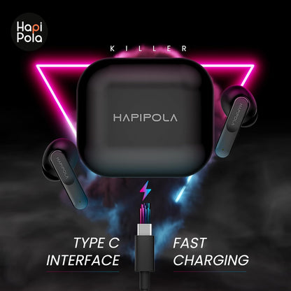 Hapi Pola TWS Killer Bluetooth v5.0 100 Hours Stand-by 23 Hours Playback