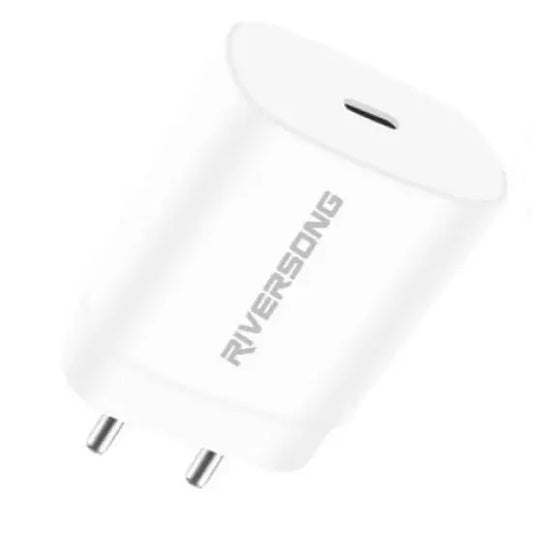 Riversong Power kub 30 Pro 27Watts Super fast PD Charger Only Adaptor (AD179)