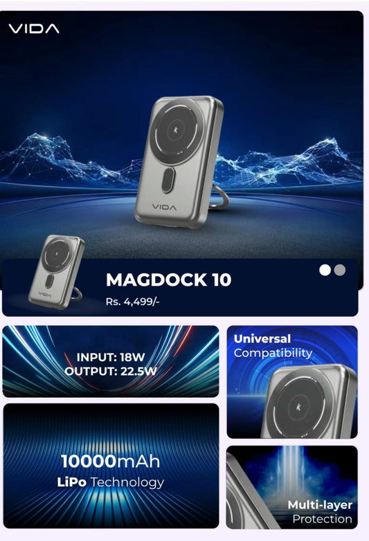 VIDA Magdock 10 Multy Layer Protection 10000mah LiPo Technology